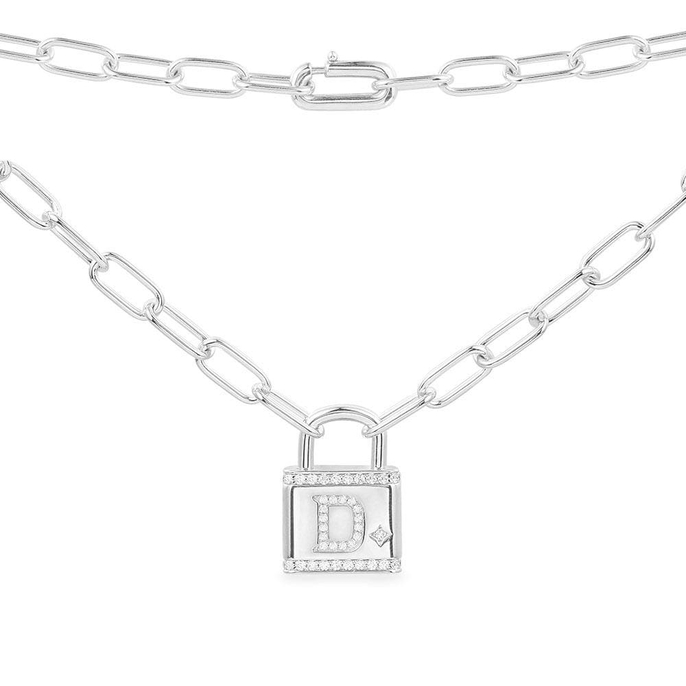APM Monaco Collier Cadenas Alphabet en Argent