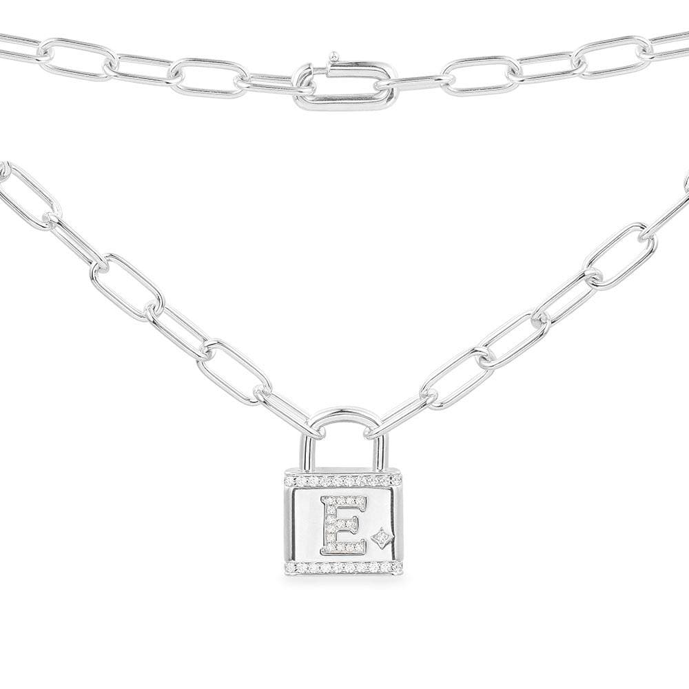 APM Monaco Collier Cadenas Alphabet en Argent