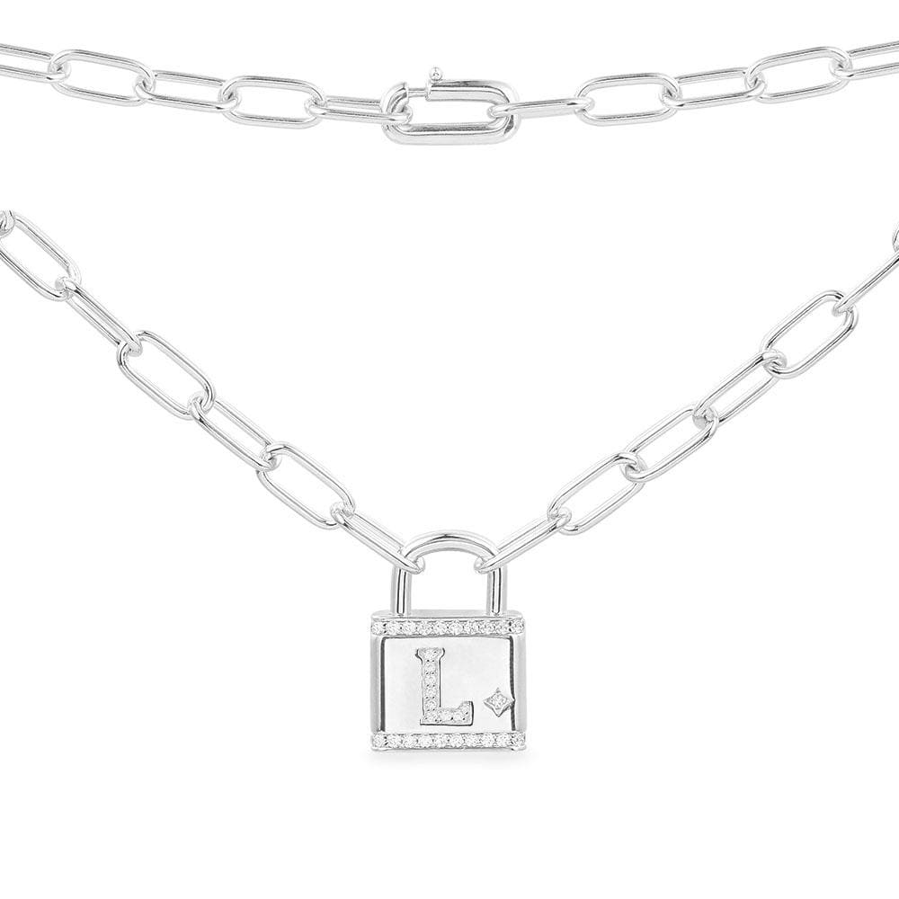 APM Monaco Collier Cadenas Alphabet en Argent