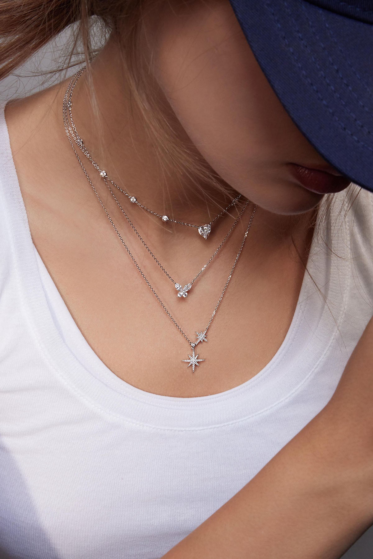 Collier Ajustable Cœur APM Monaco en argent