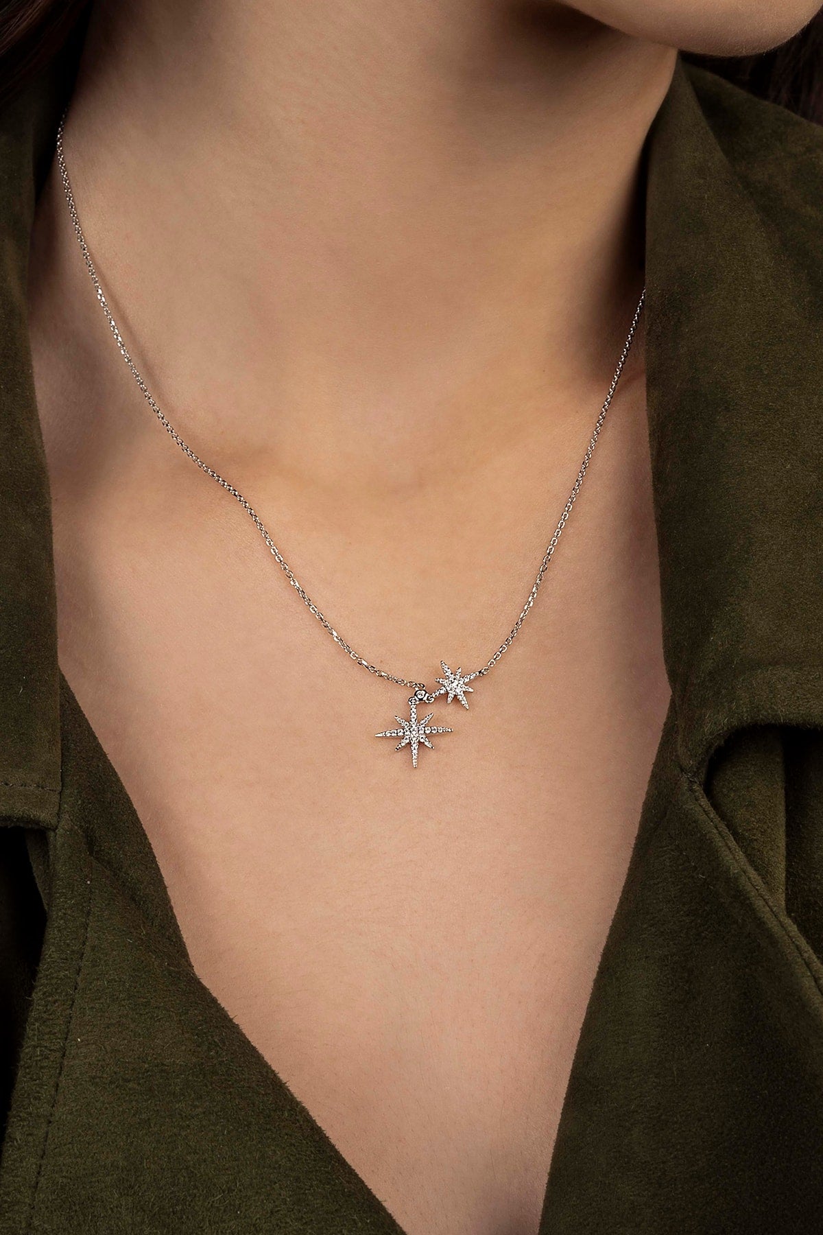 Collier Ajustable Double Météorites APM Monaco en argent