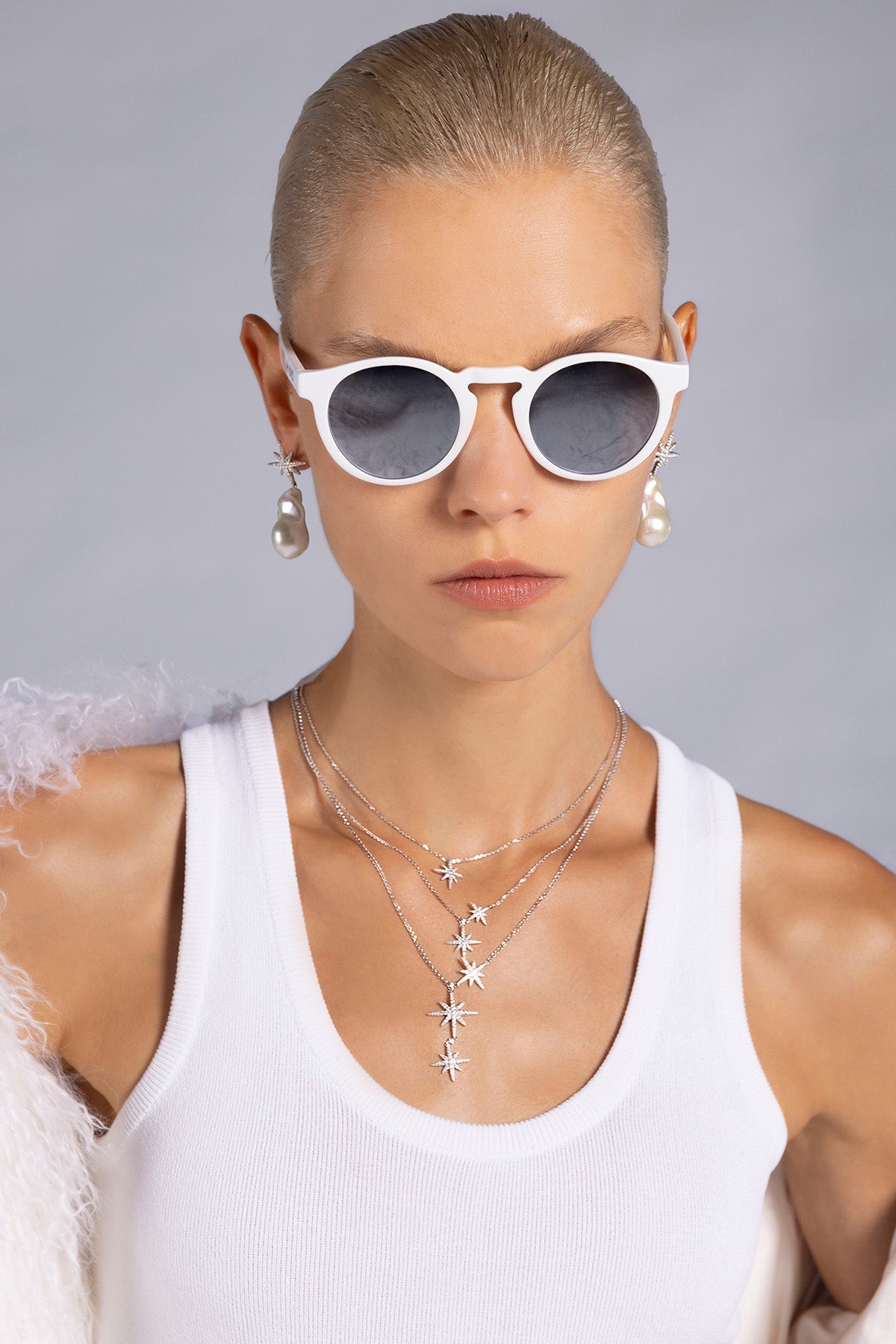 APM Monaco Collier Ajustable Météorites Mini en Argent