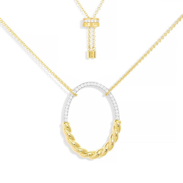 Collier Ajustable Twist Pavé