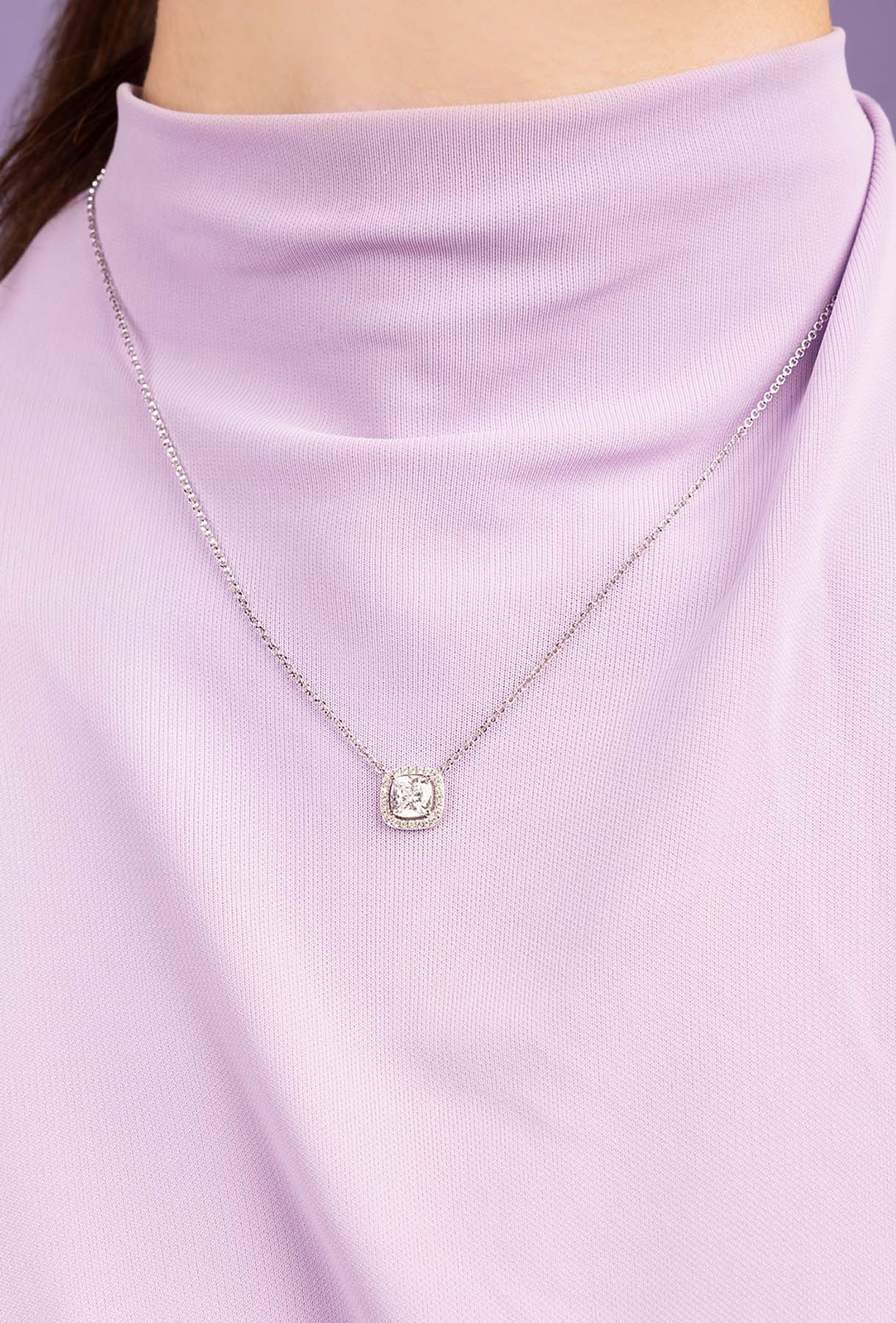 APM Monaco Collier Ajustable Éclat en Argent