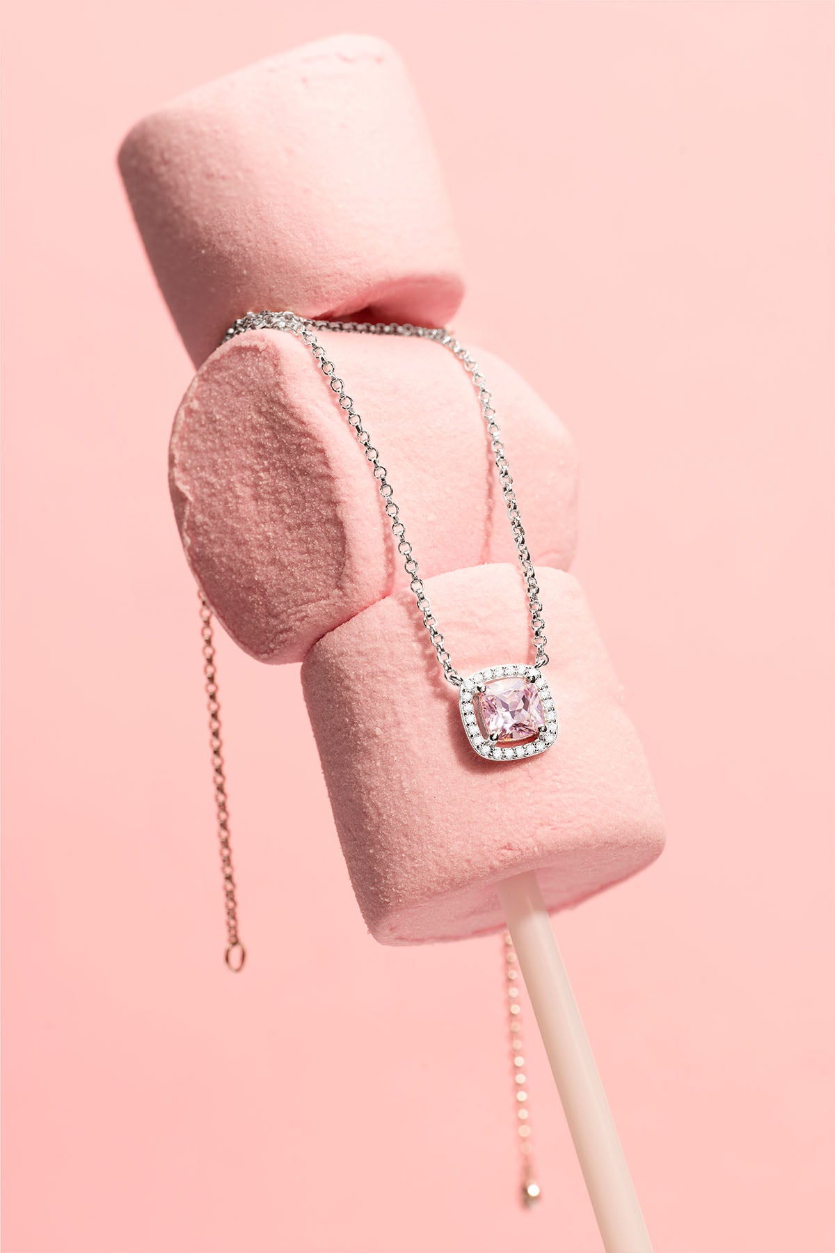 Collier Ajustable Pavé Rose