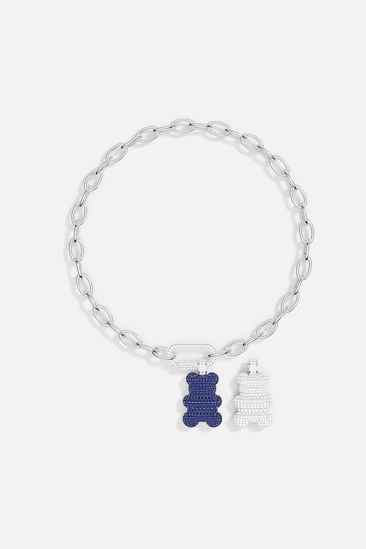 APM Monaco Collier Ajustable Chaîne Yummy Bear Master Baba en Argent