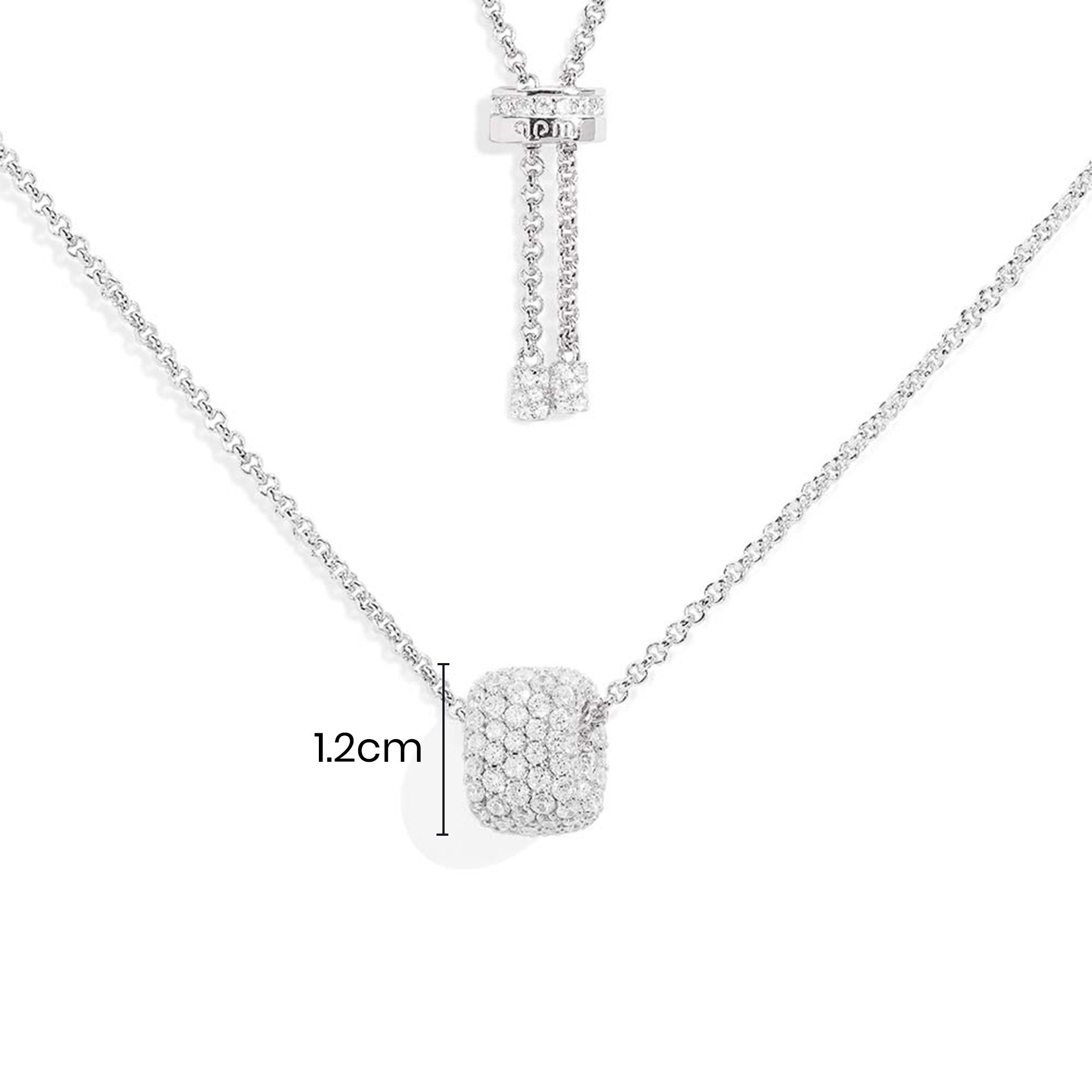 Collier Ajustable avec Anneau Pavé - APM Monaco