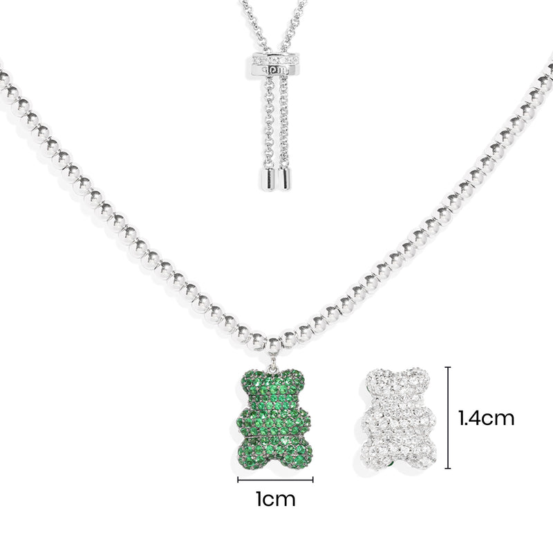 Collier Ajustable Yummy Bear Baby Mint