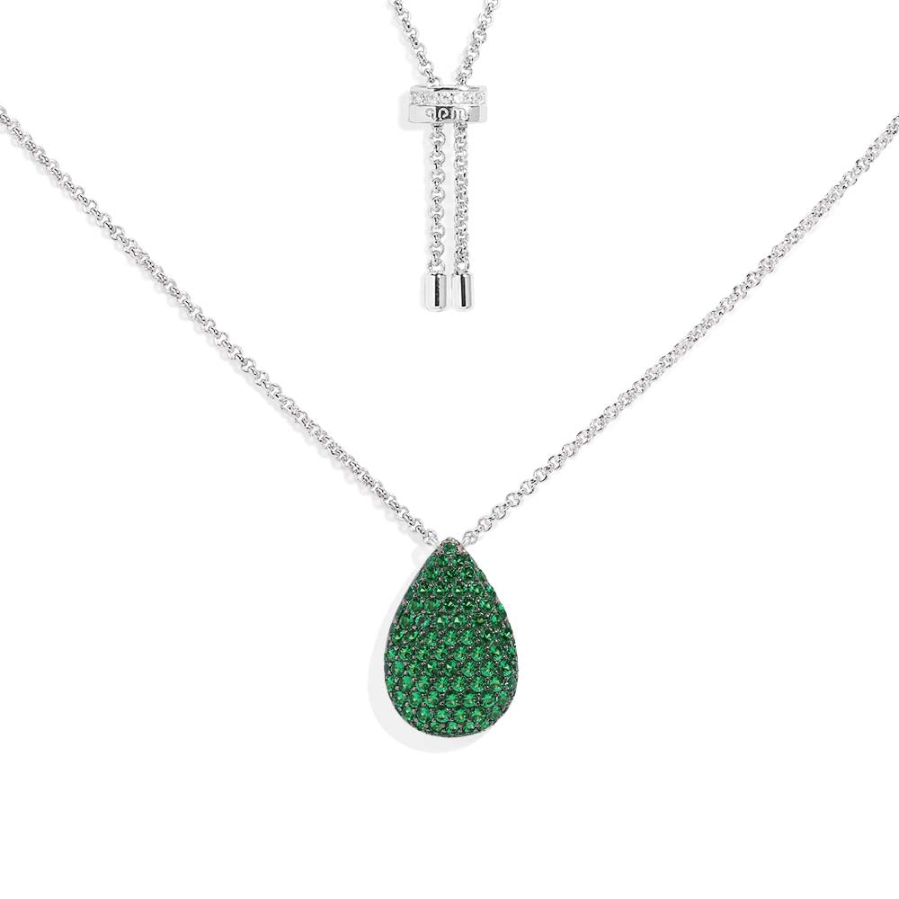 Collier Ajustable avec Goutte Verte - APM Monaco