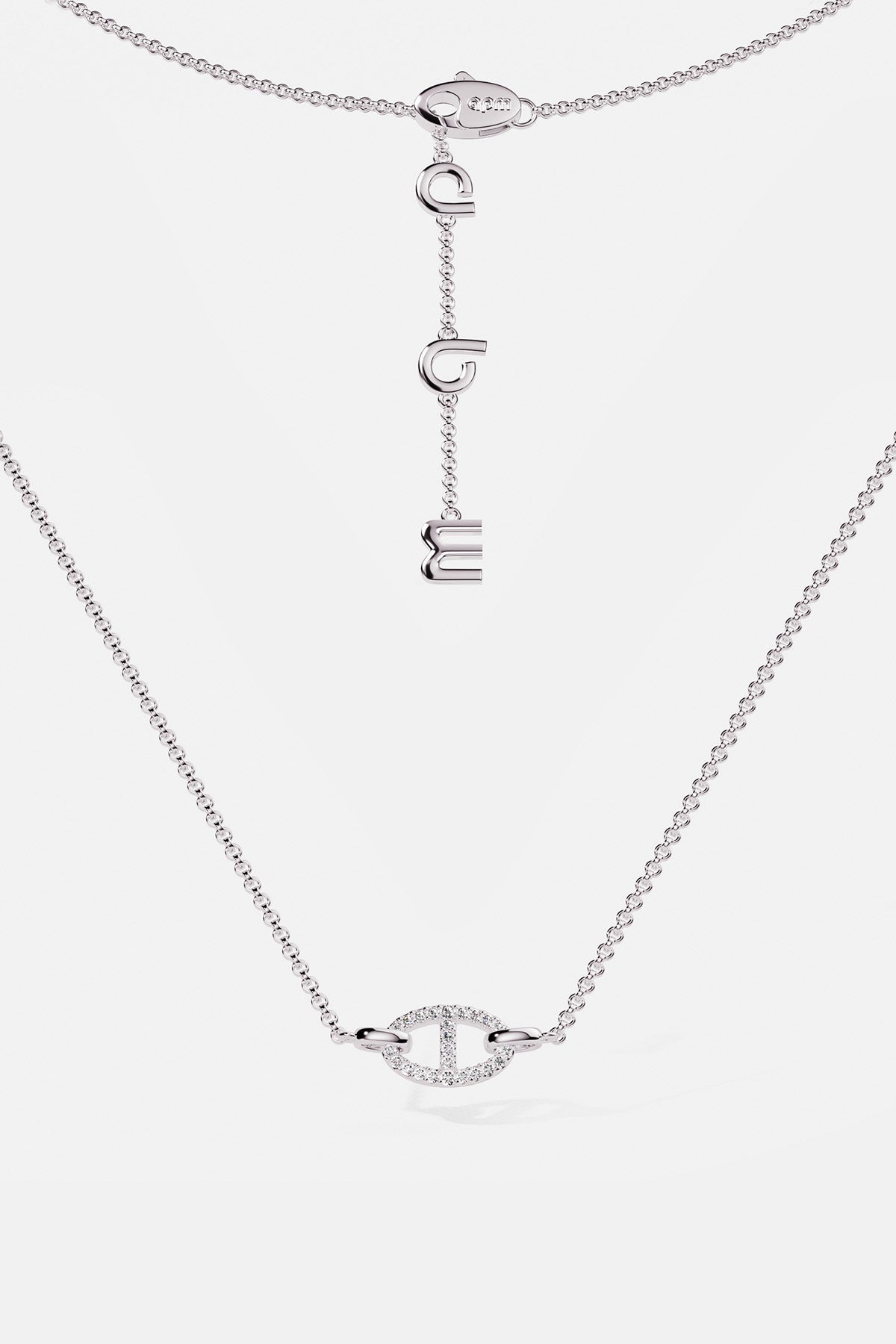 APM Monaco Collier Maille Marine en Argent