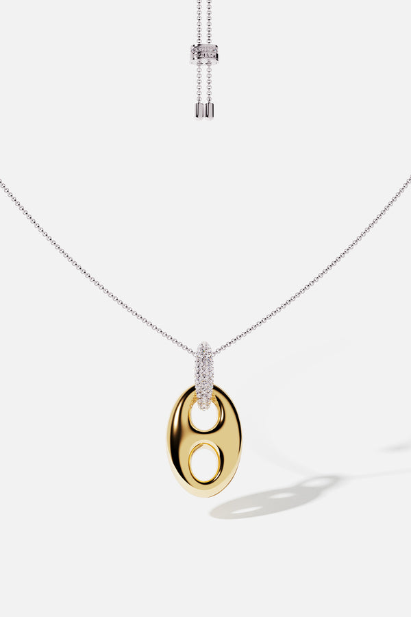 Collier Ajustable Signé Michel Buffet - Alliage Doré - Occasion - Bijou De Créateur