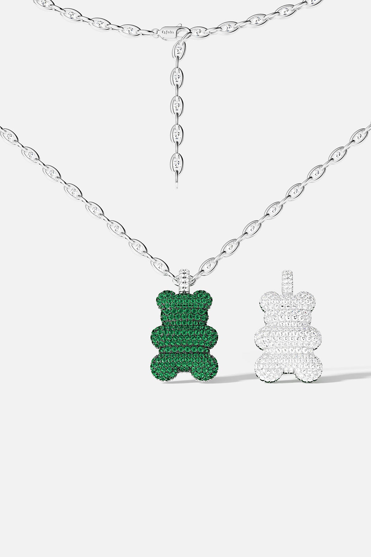 APM Monaco Collier Chaîne Yummy Bear Mint XL en Argent