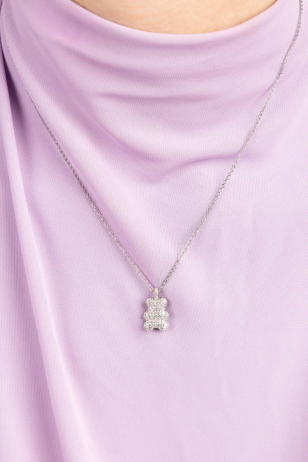 APM Monaco Collier Ajustable Yummy Bear Baby Baba en Argent