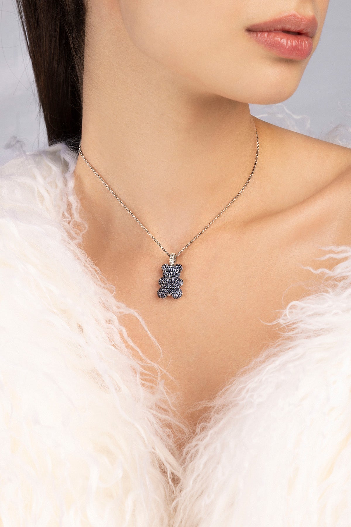 APM Monaco Collier Ajustable Yummy Bear Baba en Argent