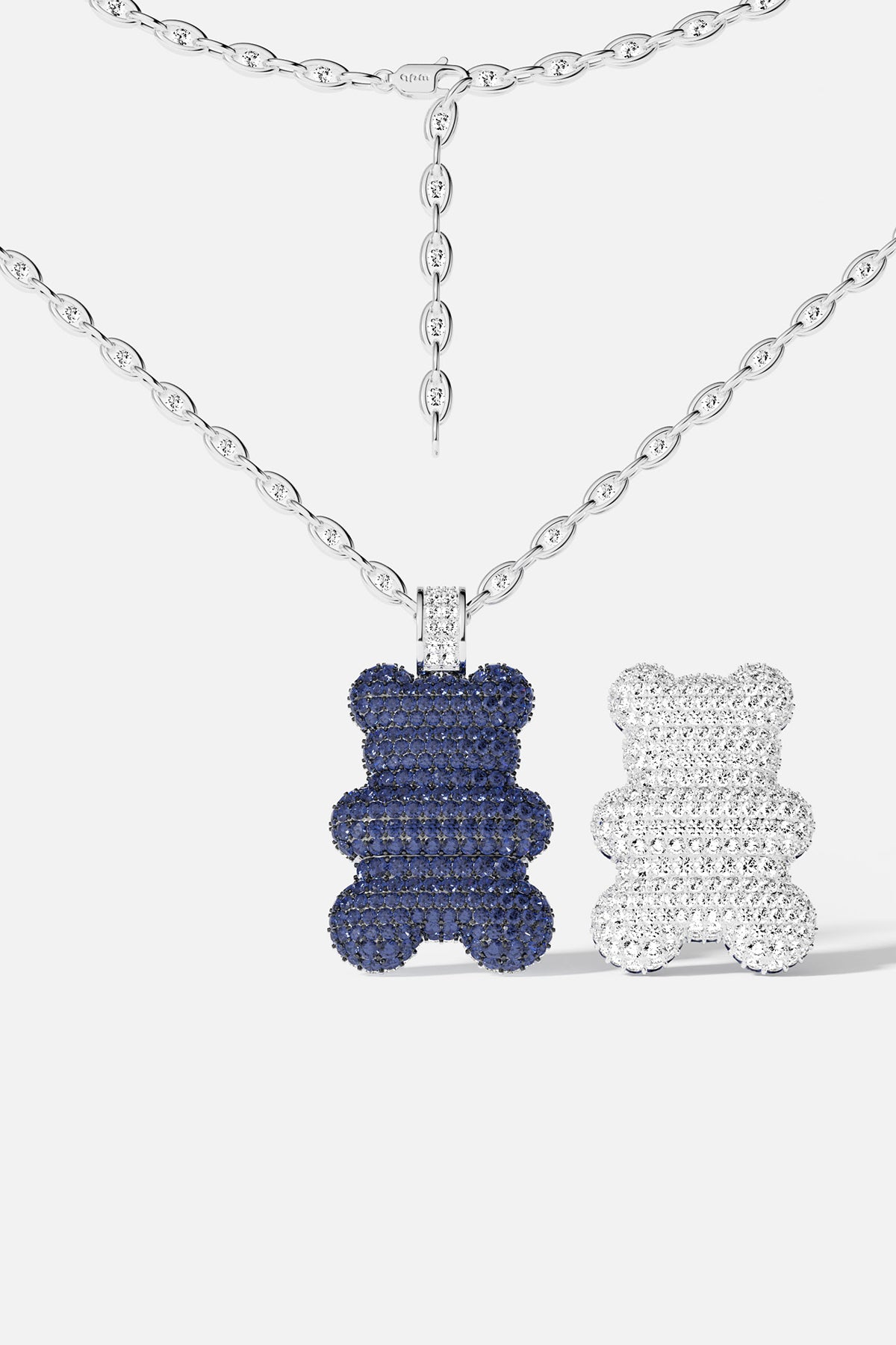APM Monaco Collier Ajustable Chaîne Yummy Bear Master Baba en argent