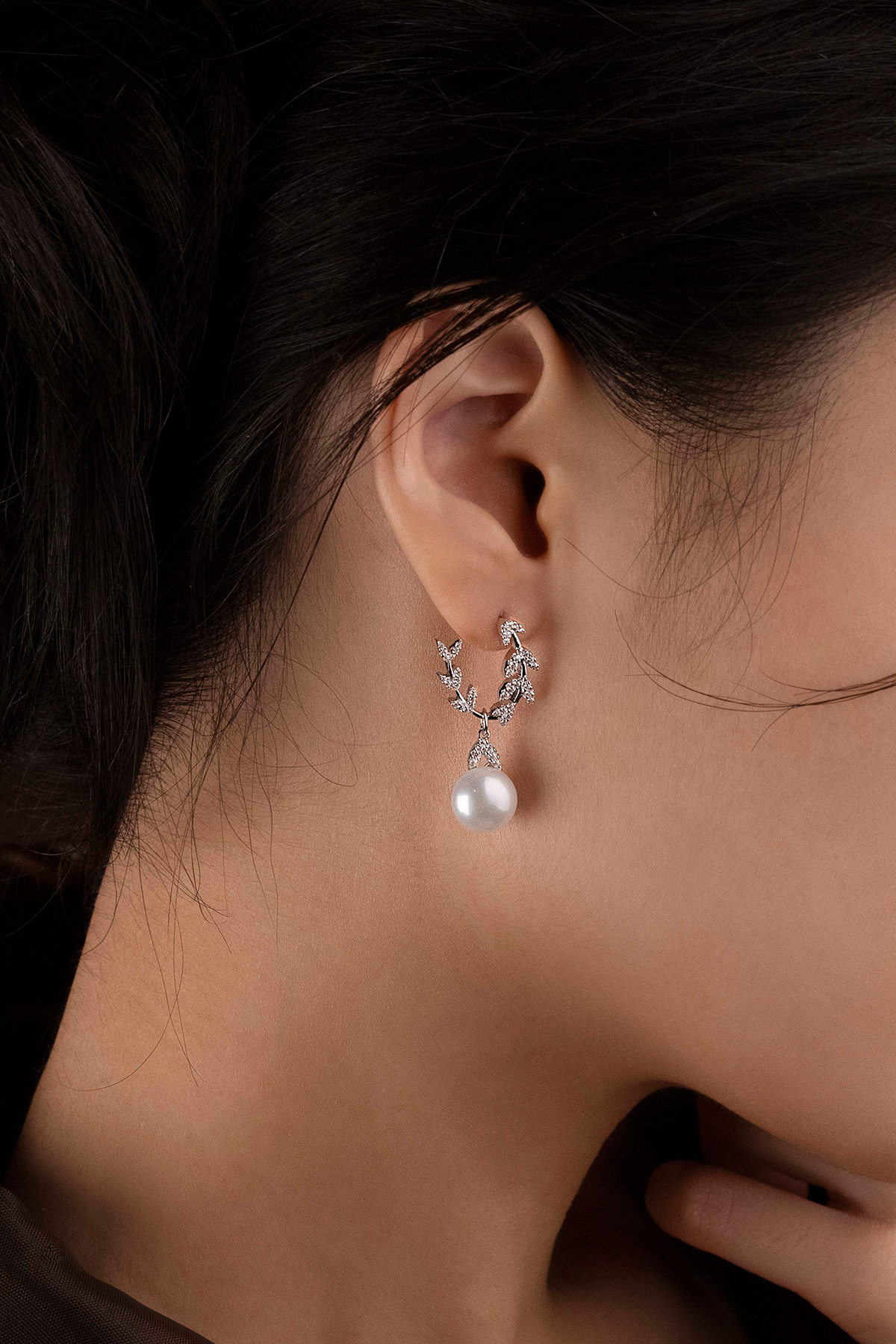 APM Monaco Boucles D'Oreilles Eternelle Avec Perles en Argent