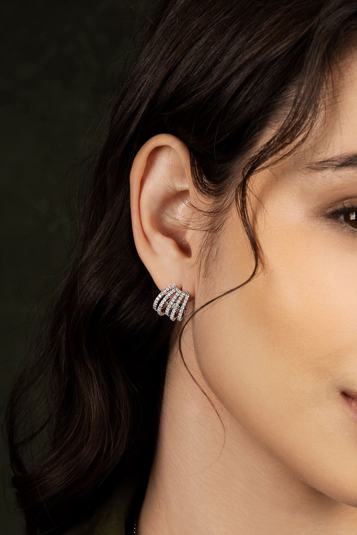 Boucles d'Oreilles 5 Anneaux - APM Monaco