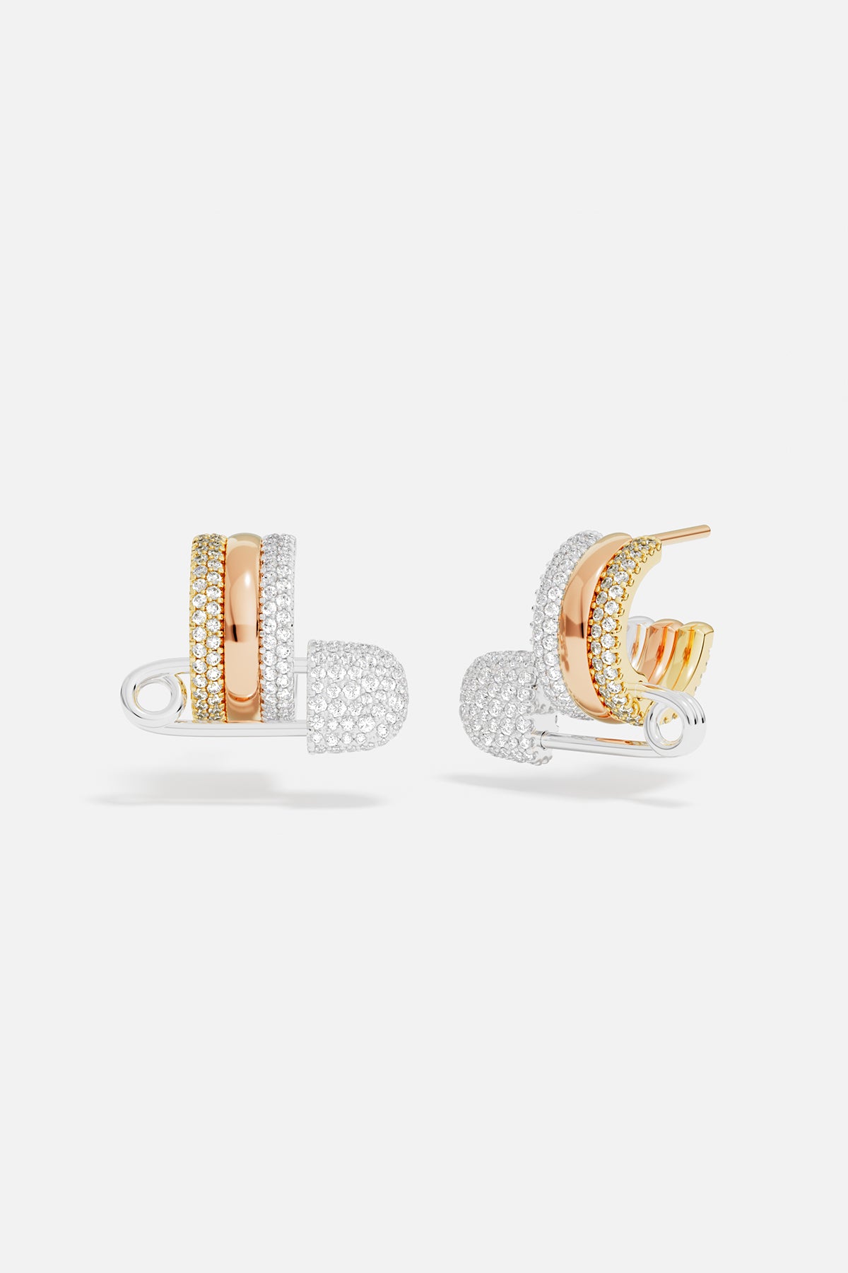 Boucles d'oreilles multicolores épingle à nourrice