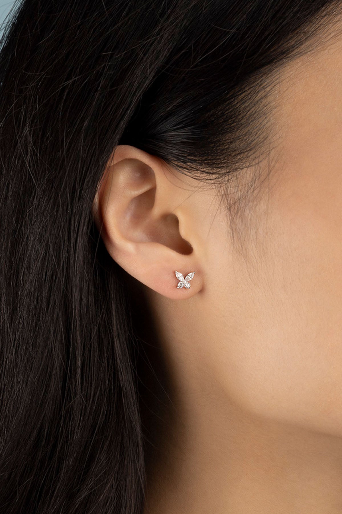 APM Monaco Clous d'Oreilles Papillon en argent