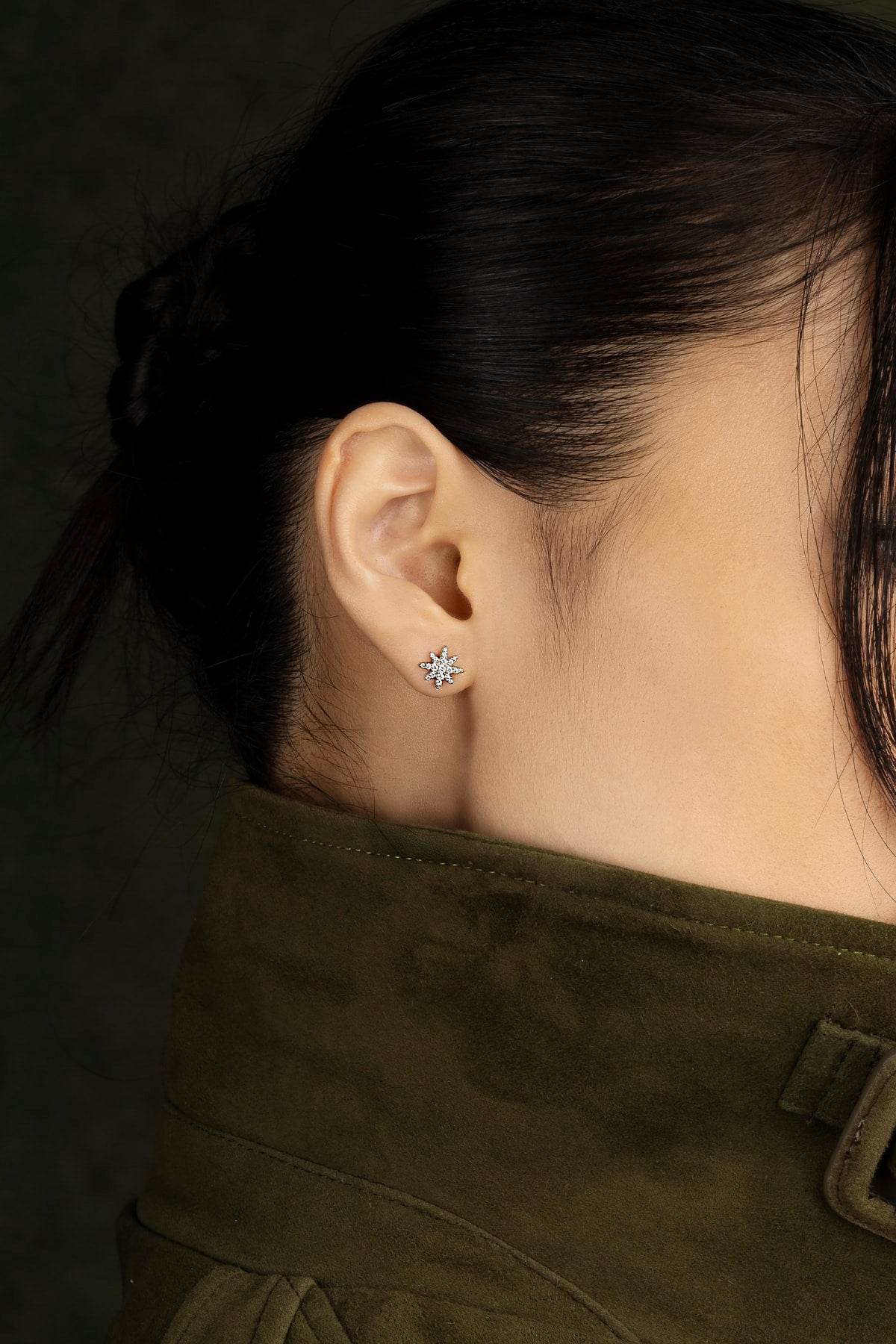 Mini Clous d'oreilles Météorites APM Monaco en argent