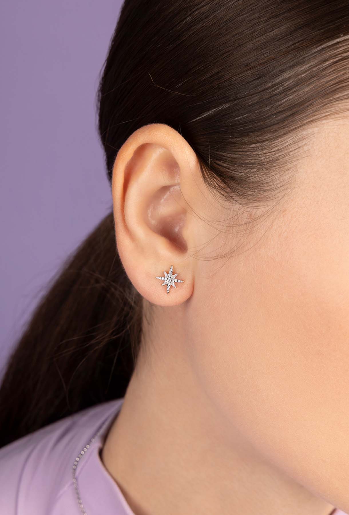 APM Monaco Mini Clous d'oreilles Météorites en Argent