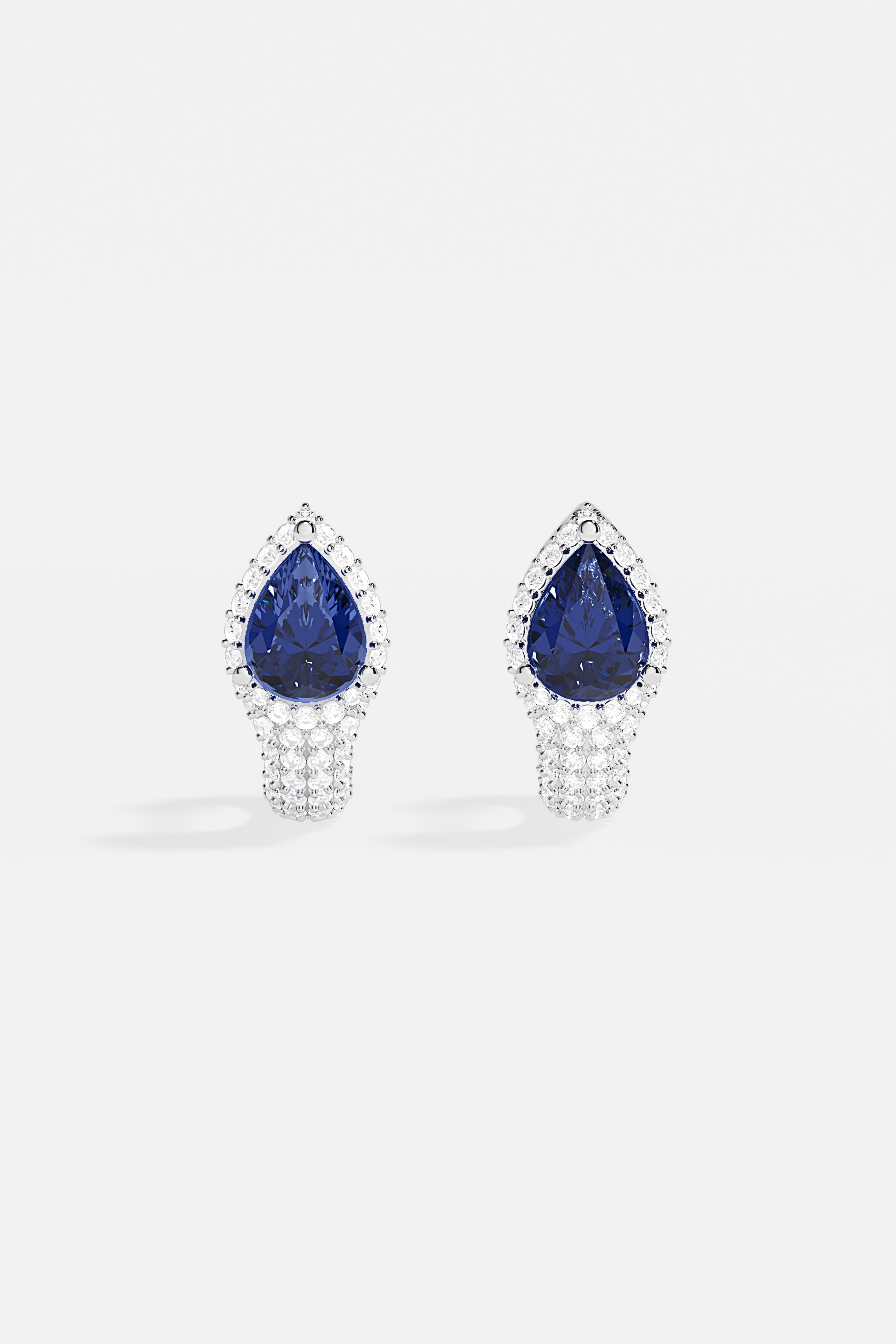 Boucles d'oreilles Poire Bleu