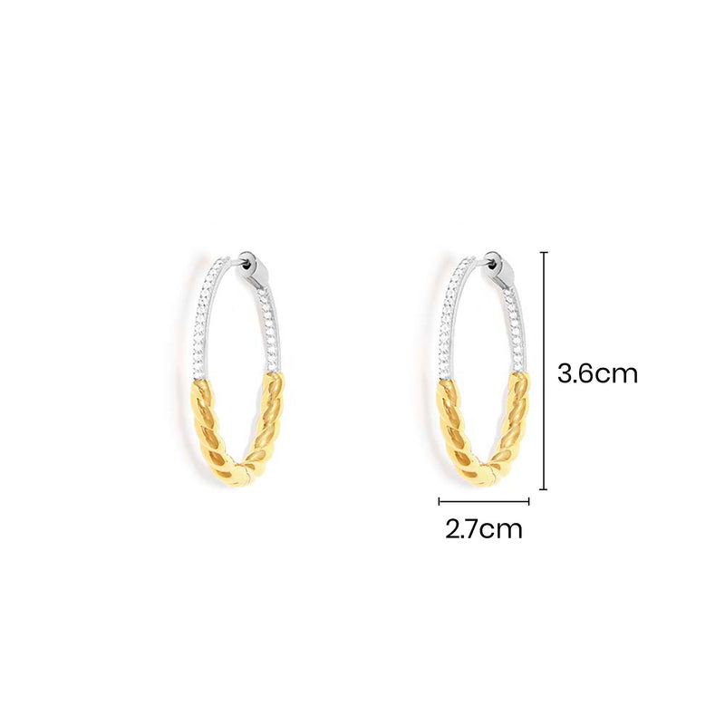 Créoles Twist Pavé