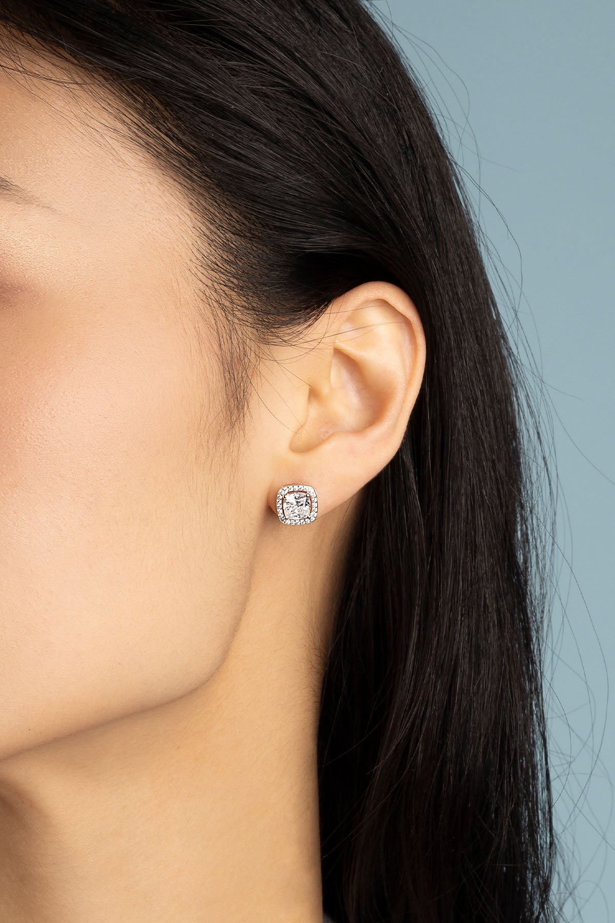 APM Monaco Clous d'Oreilles Carrés en argent