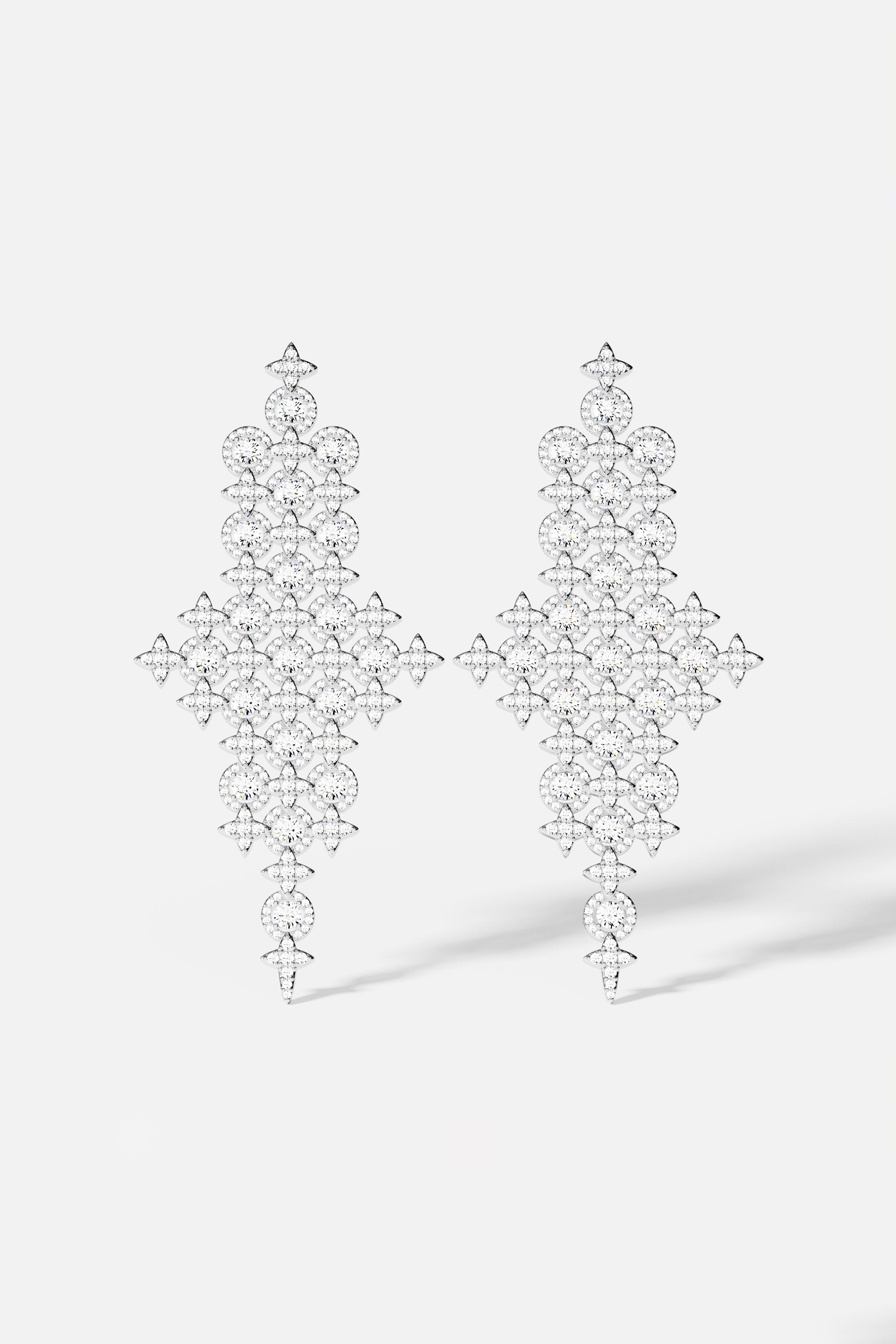 APM Monaco Boucles d'Oreilles Météorites Pavé en Argent