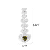 Boucle d'Oreille Individuelle Cœur Kaki