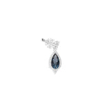 Boucle d'Oreille Ear Cuff Individuelle Goutte Bleue