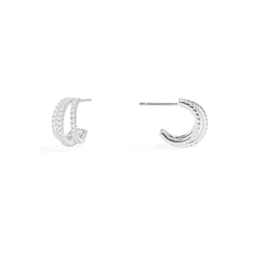 Boucles d'Oreilles Triple Anneaux - APM Monaco