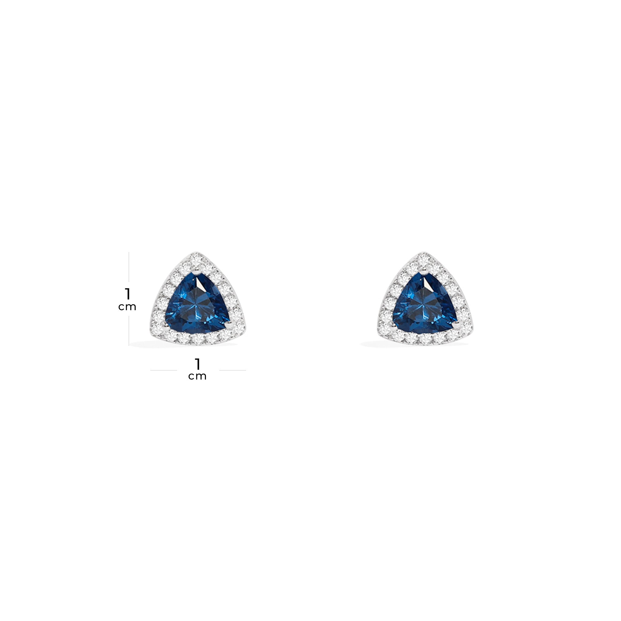 Clous d'Oreilles Triangle Bleu - APM Monaco