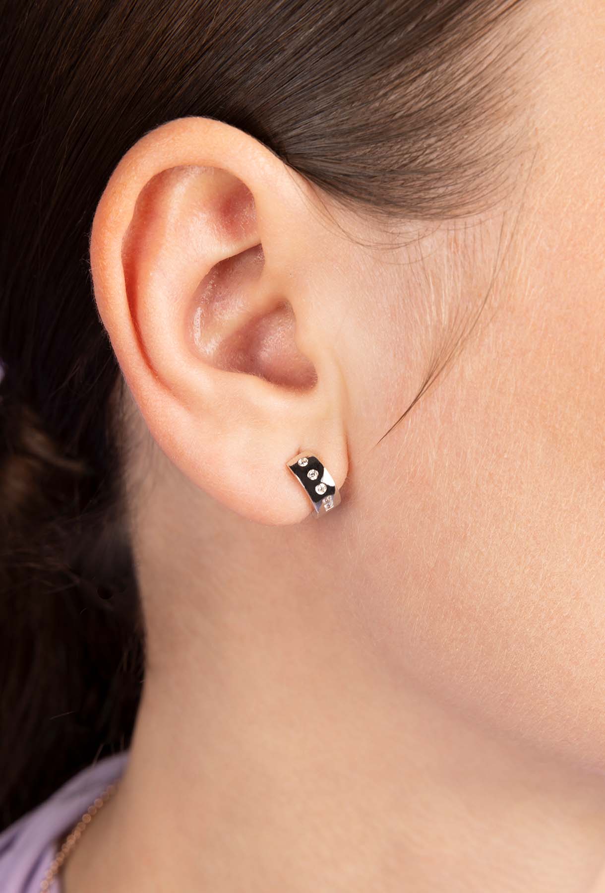 APM Monaco Créoles Code Morse LOVE en Argent