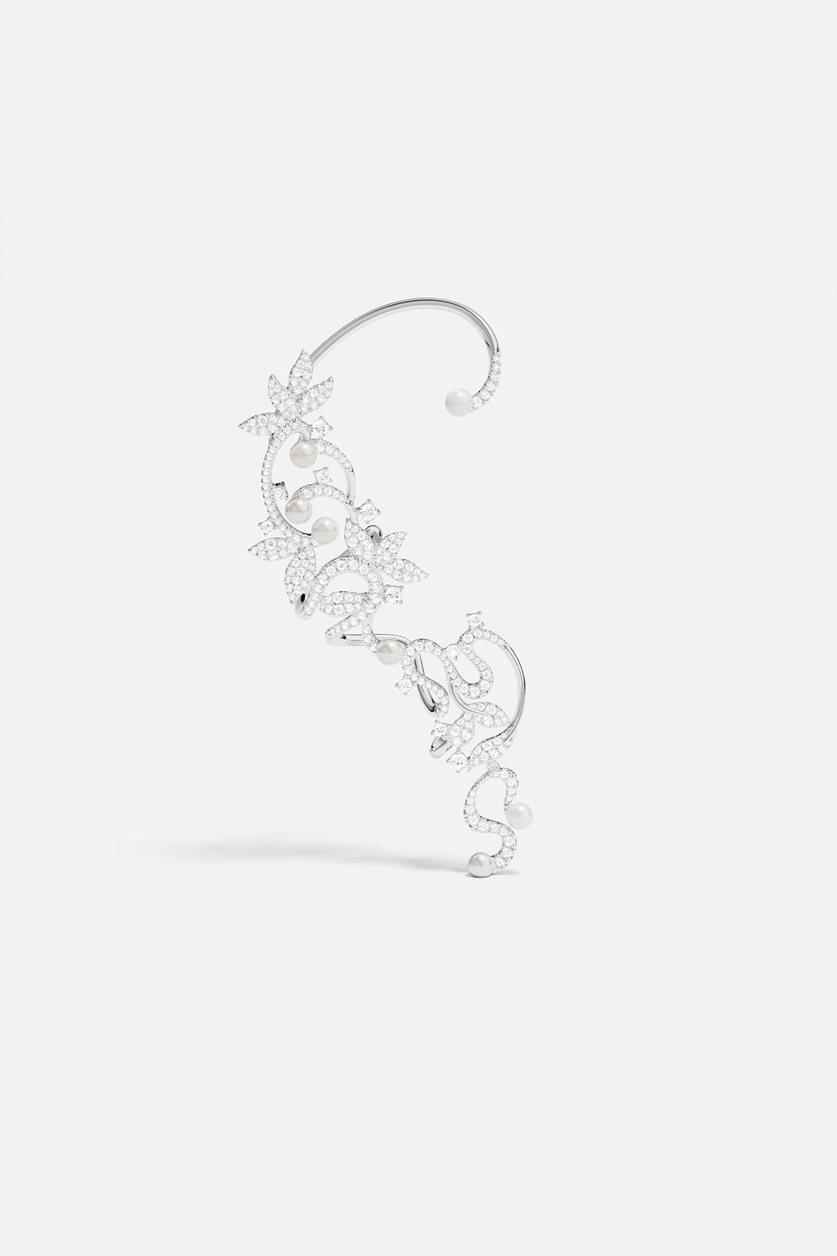 Ear Cuff Fleurs avec Perles