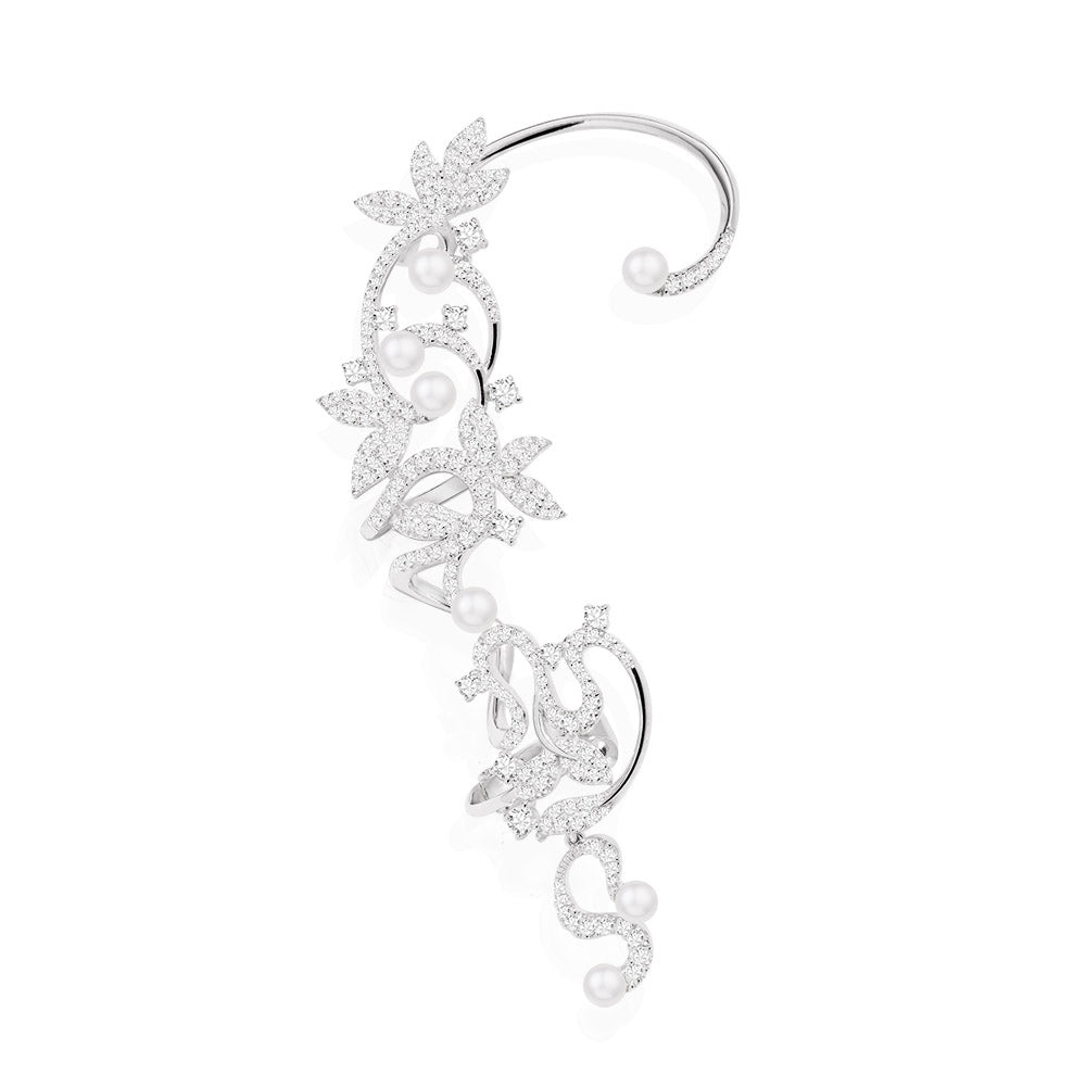 Ear Cuff Fleurs avec Perles - APM Monaco