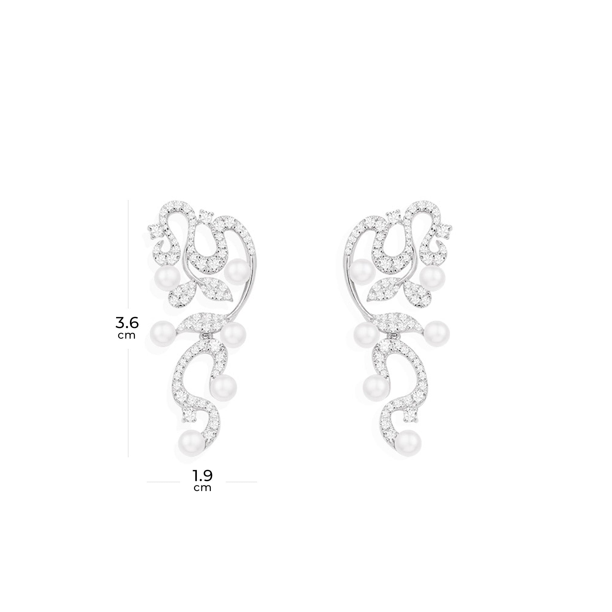 Boucles d'oreilles Fleurs avec Perles - APM Monaco