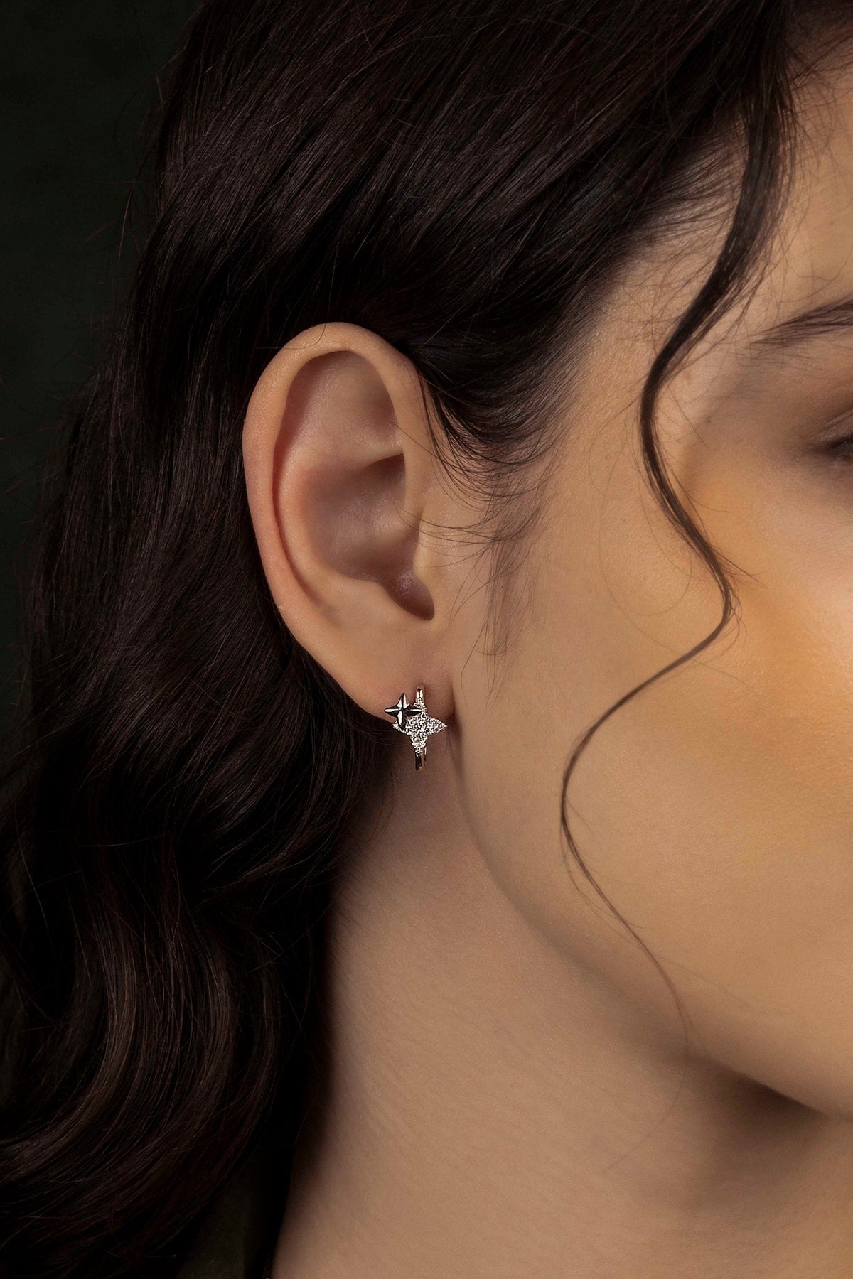 APM Monaco Boucles d'Oreilles Météorites en Argent
