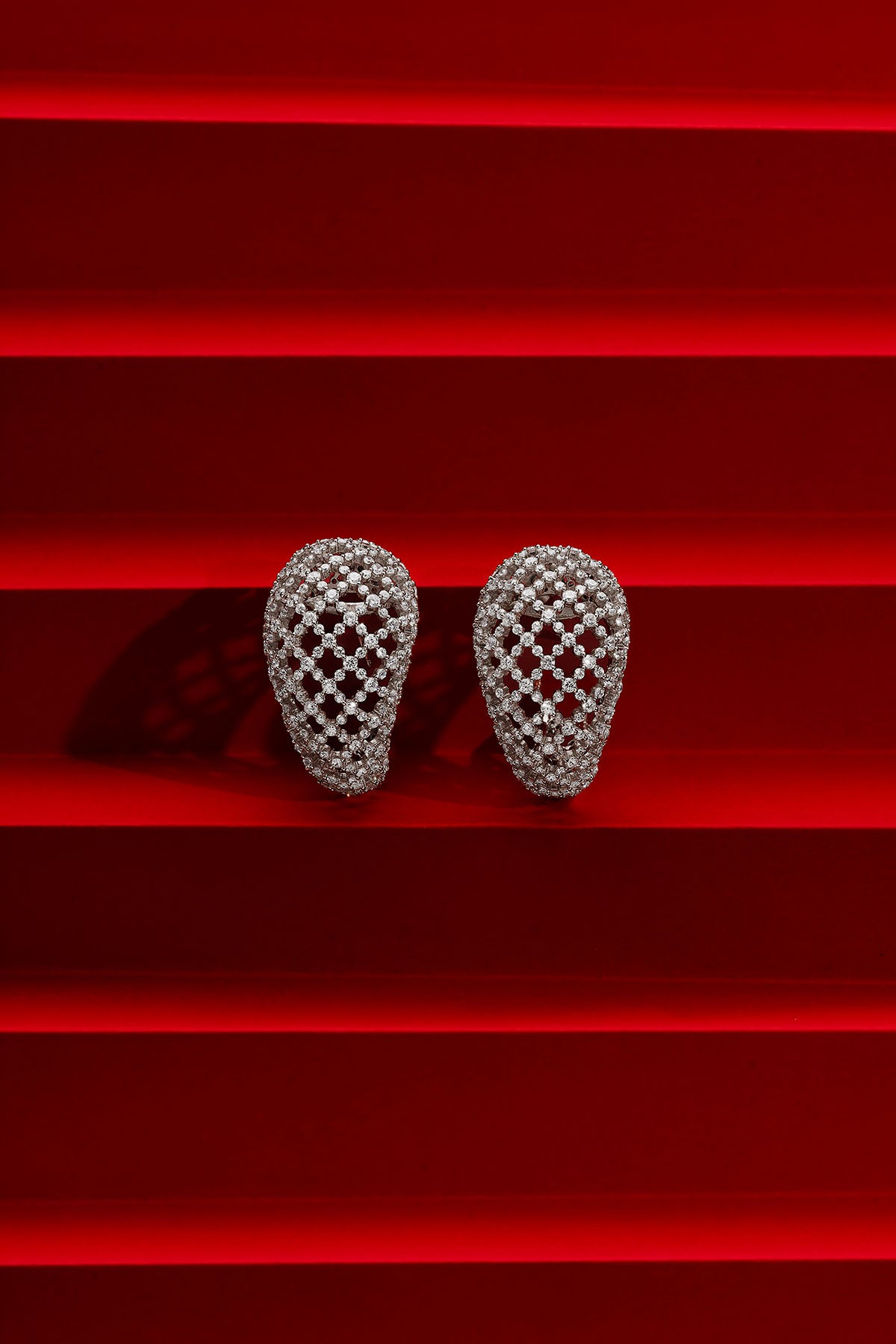 Boucles d'oreilles Maille Rivet Pavé