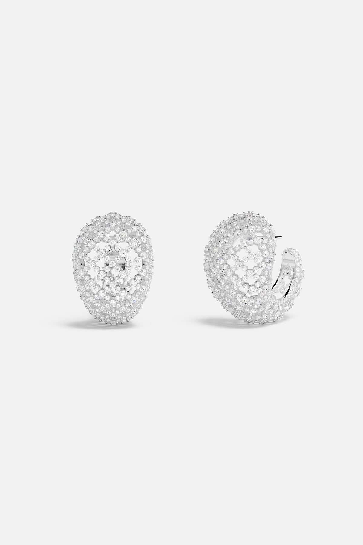 Boucles d'oreilles Maille Rivet Pavé