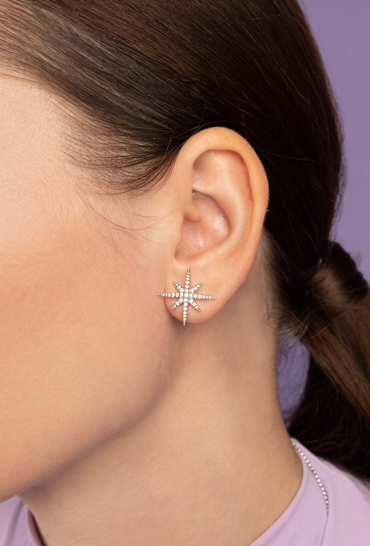 APM Monaco Boucle d'Oreilles Météorites avec Perle en Argent