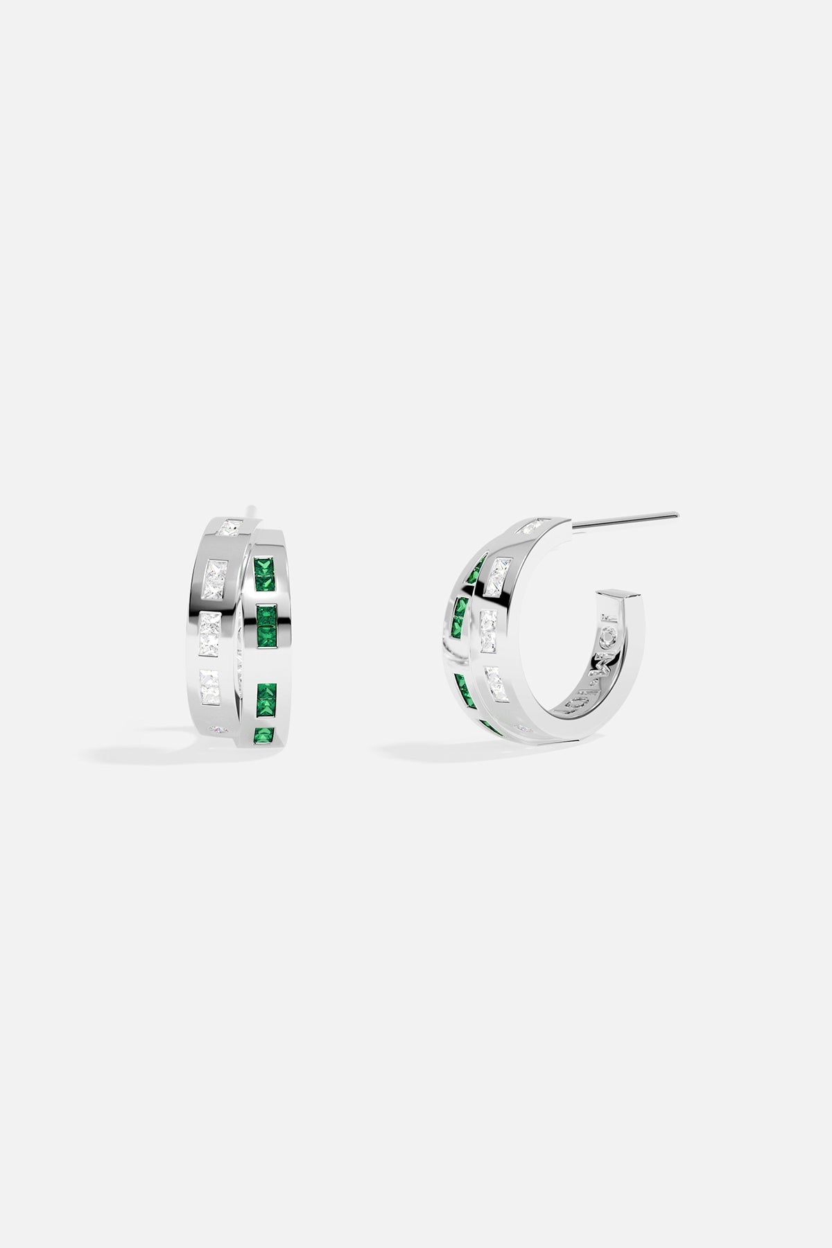 APM Monaco Boucles d'Oreilles Code Morse Toi Moi en Argent