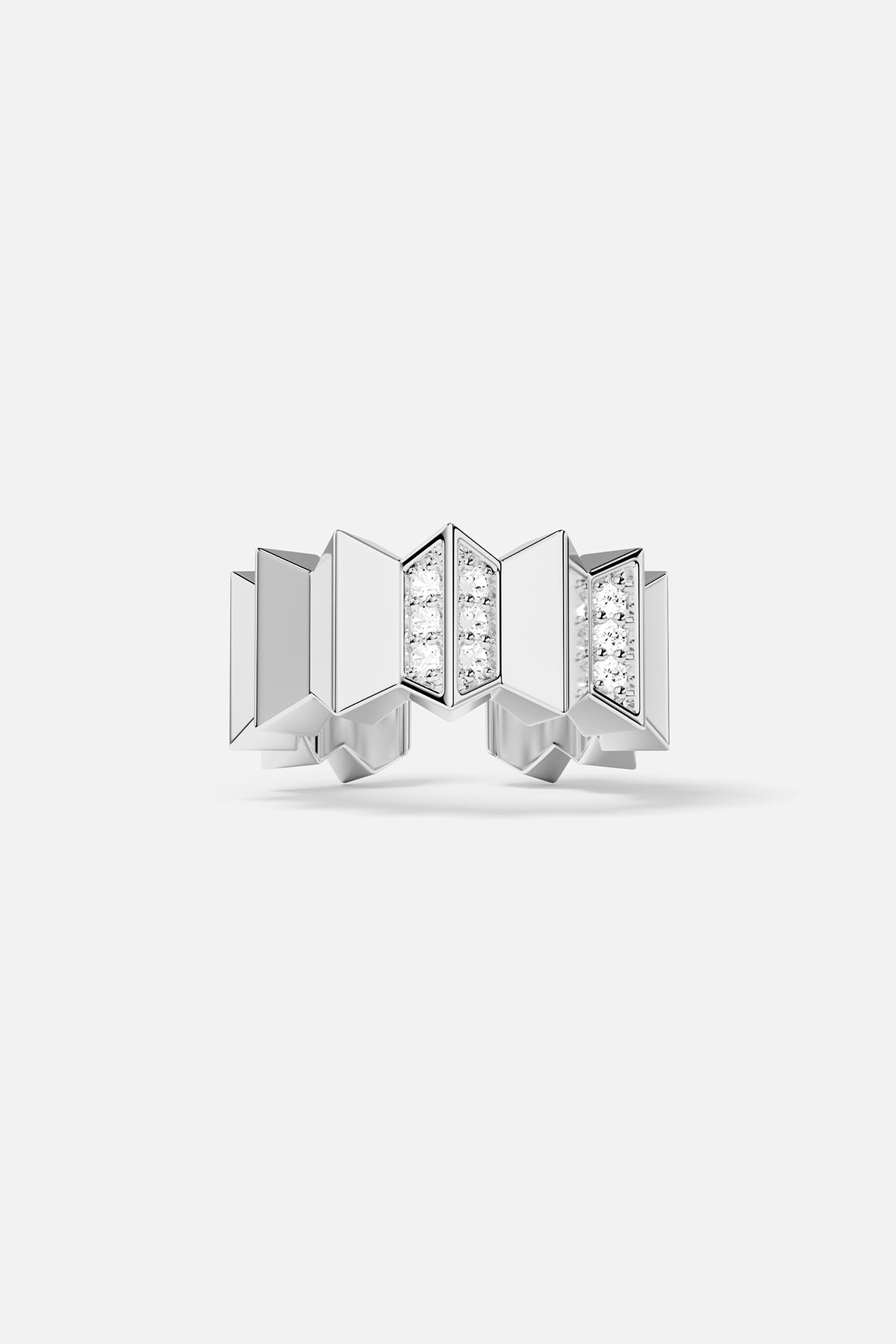 APM Monaco Ear Cuff Up and Down en Argent