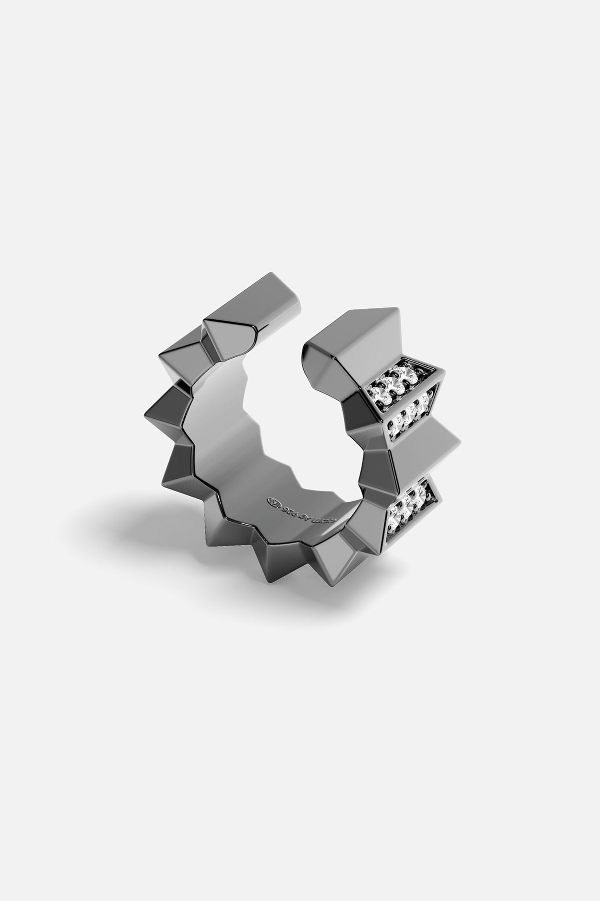 APM Monaco Ear Cuff Up and Down en Argent