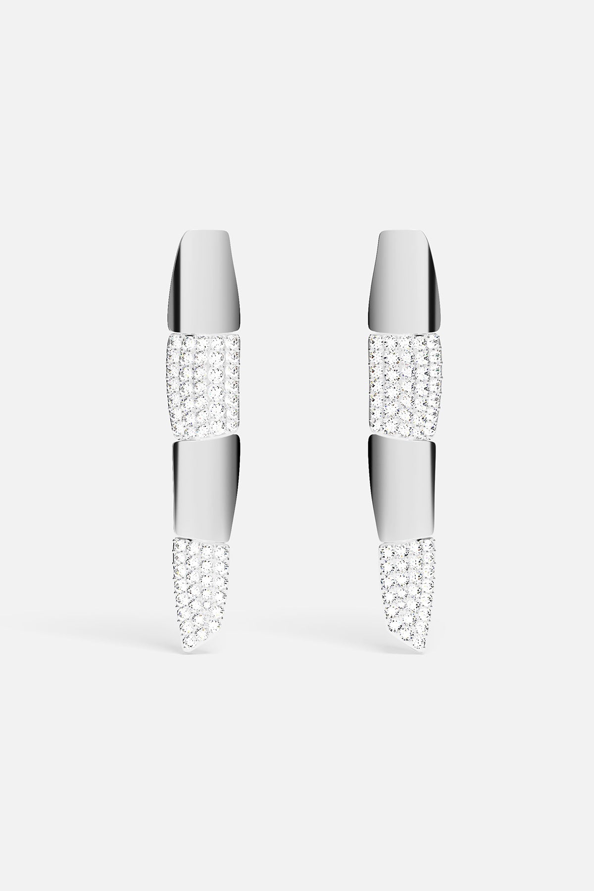 APM Monaco Boucles d'Oreilles Pavé en Argent