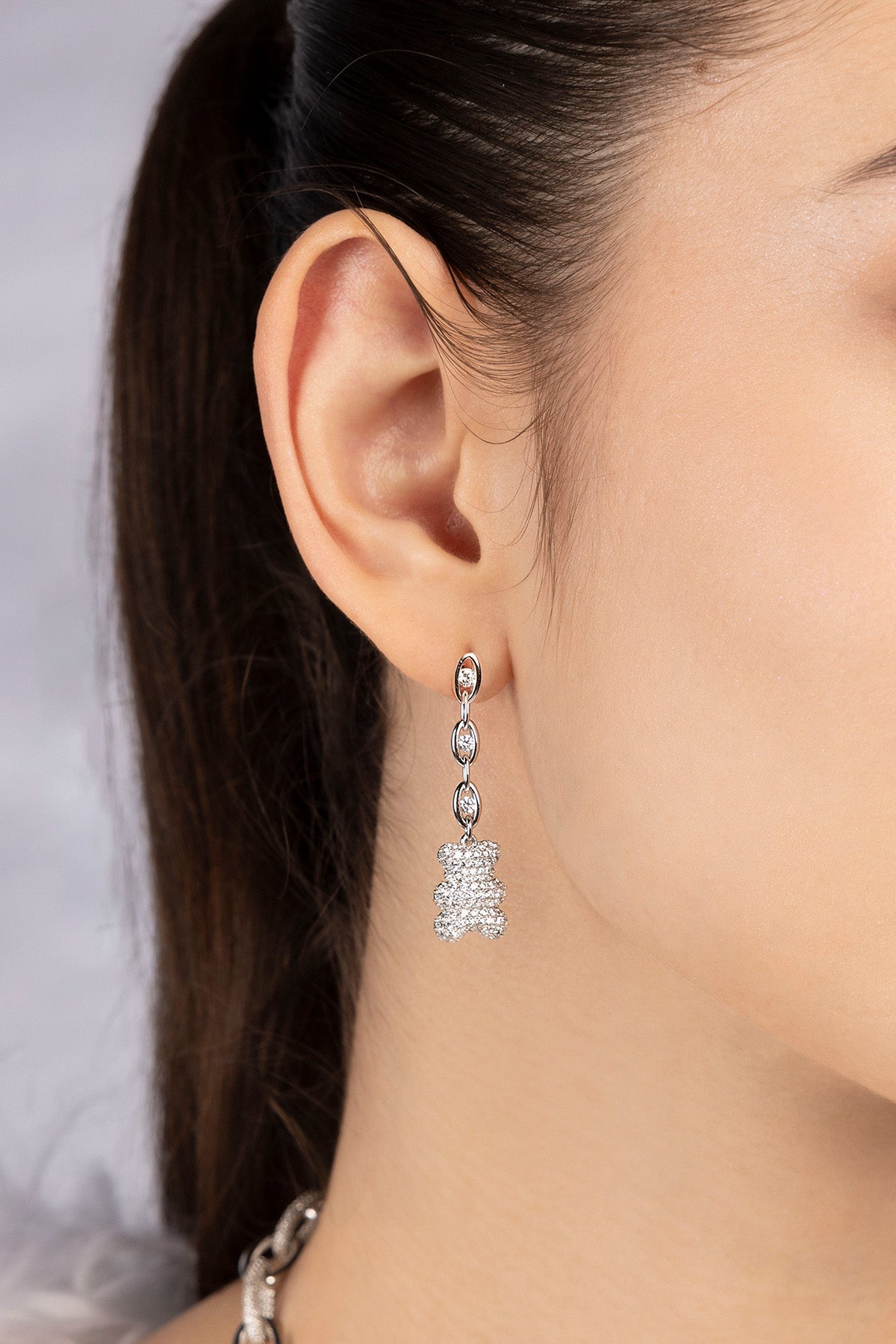 APM Monaco Boucles d'Oreilles Yummy Bear Baby Mint en Argent