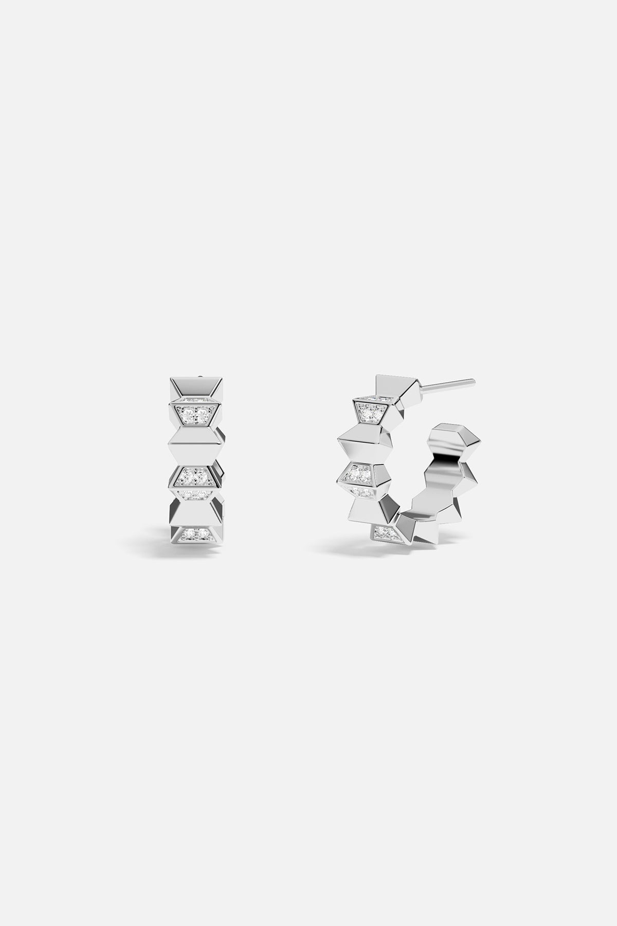APM Monaco Boucles d'Oreilles Up and Down en Argent