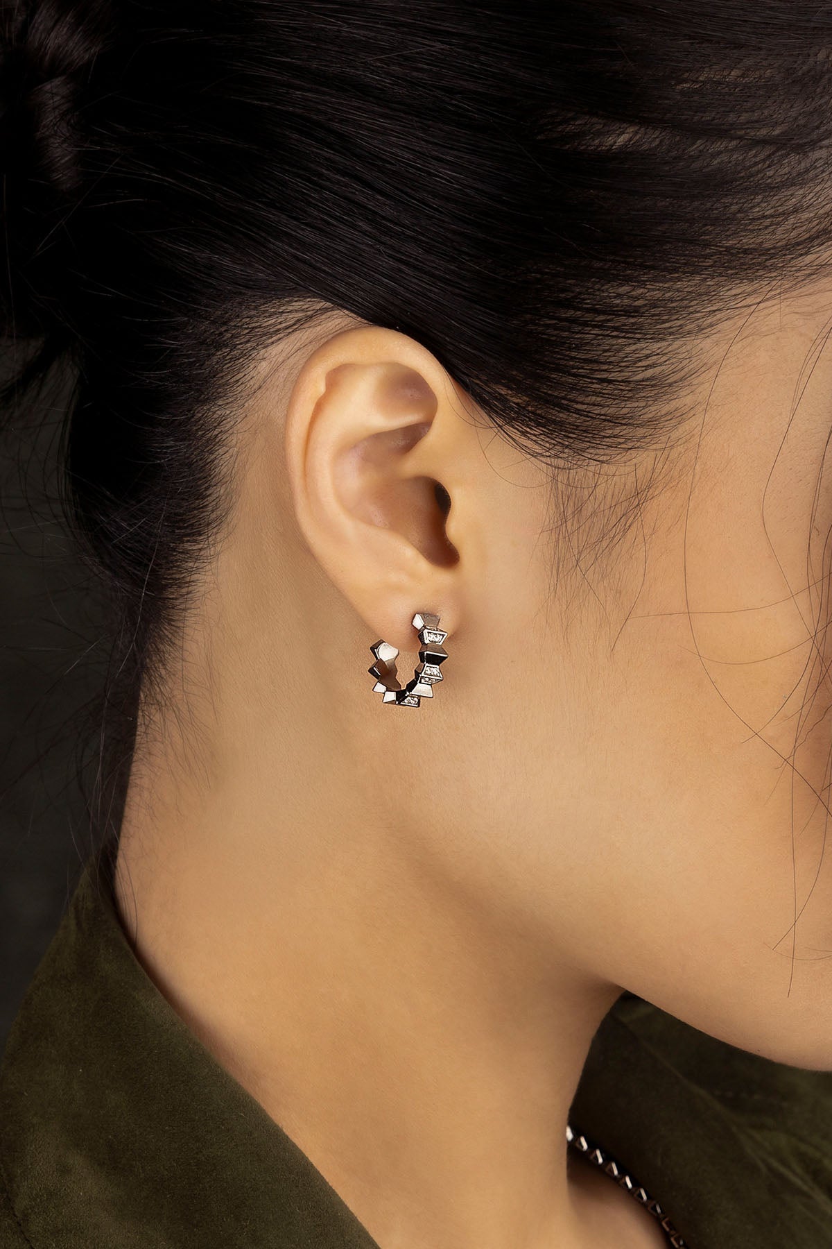 APM Monaco Boucles d'Oreilles Up and Down en Argent