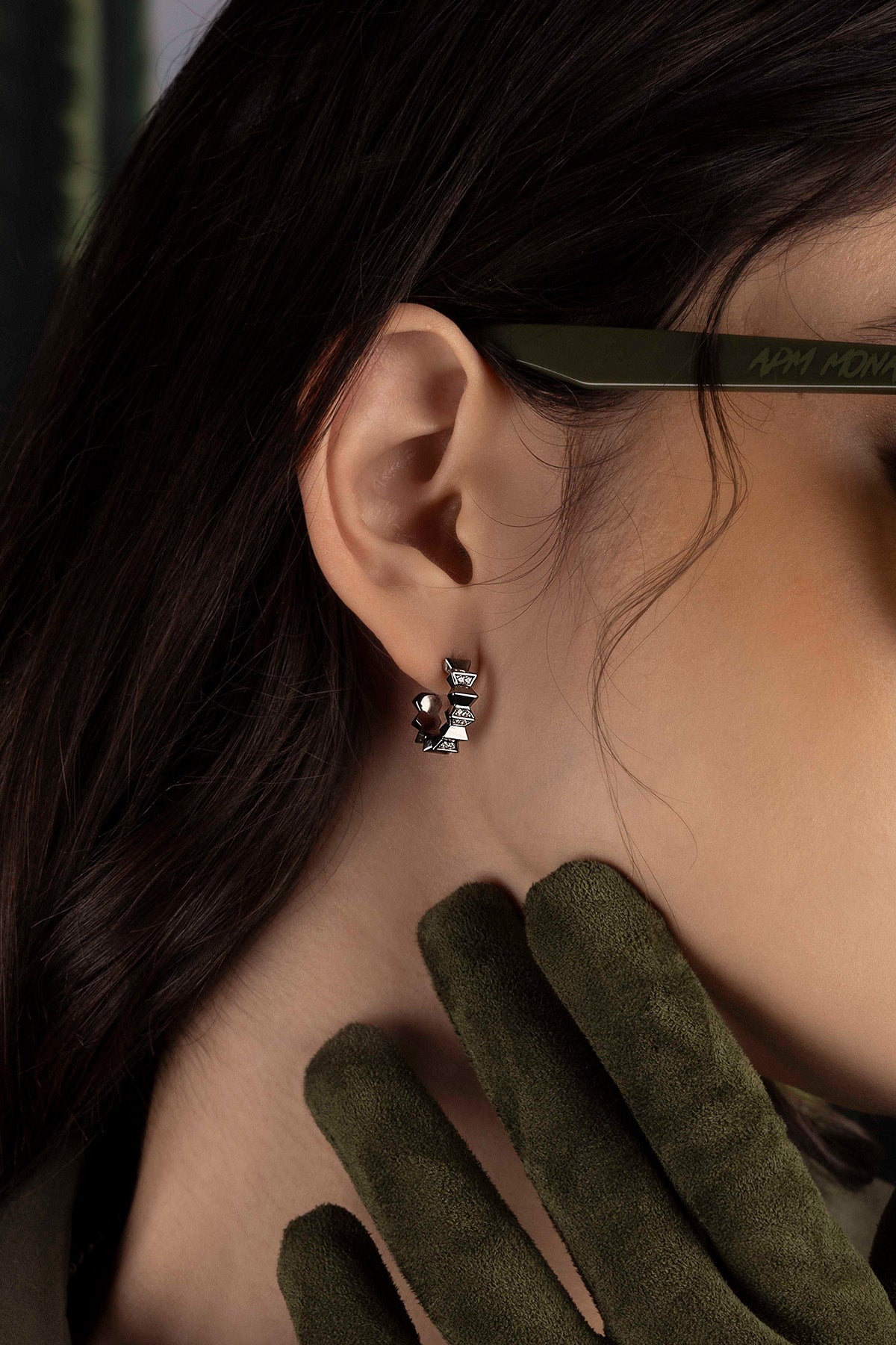 APM Monaco Boucles d'Oreilles Up and Down en Argent