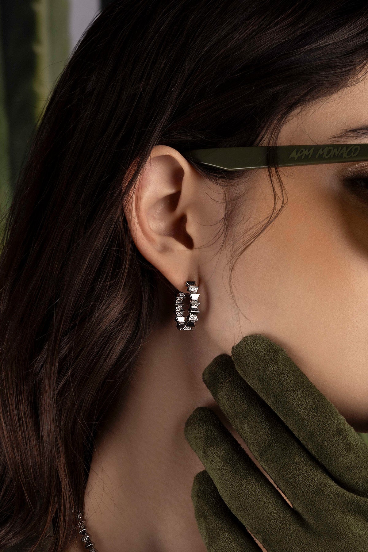 APM Monaco Boucles d'Oreilles Up and Down en Argent